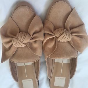 Dolce Vida slip on suede shoe with bow
